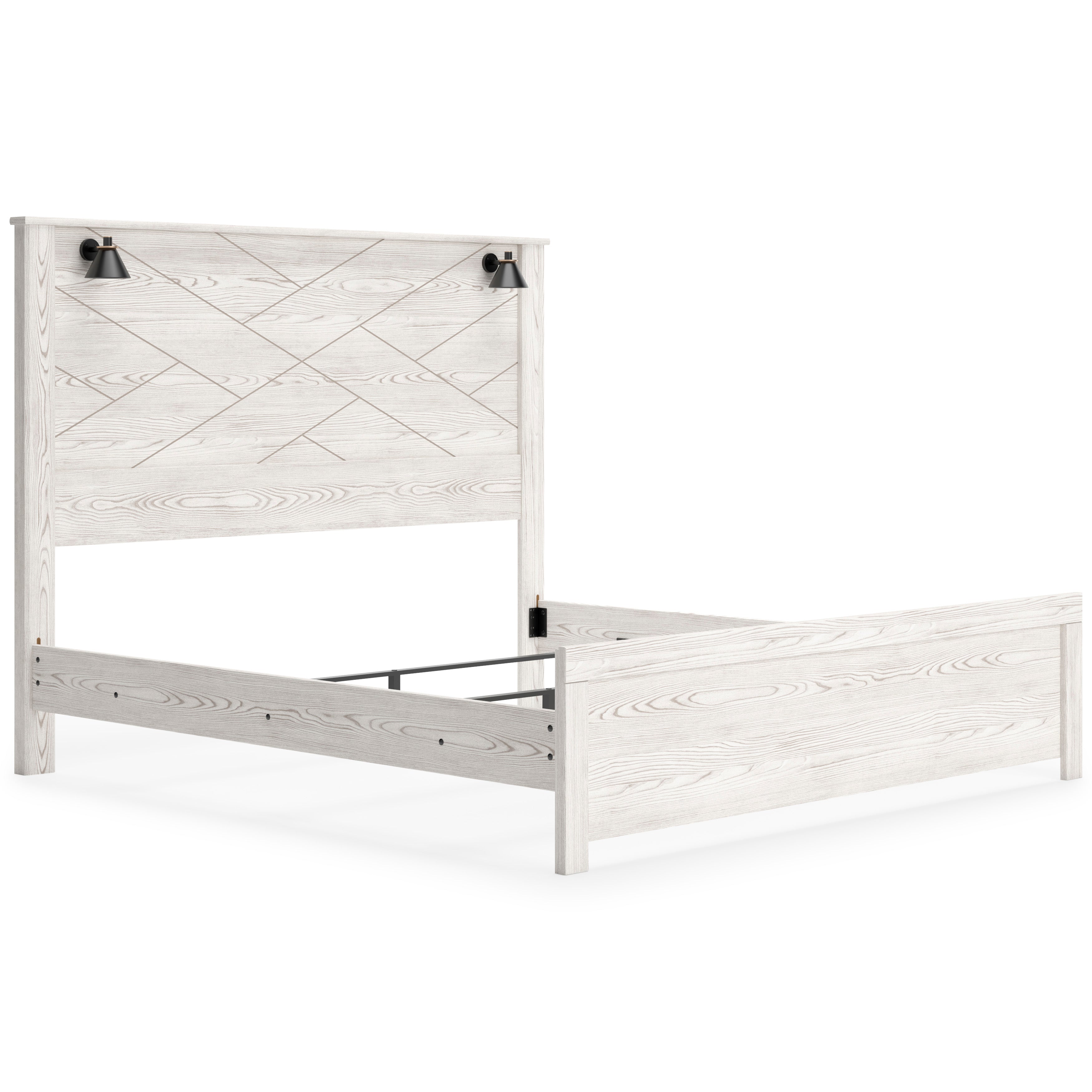 Gerridan King Panel Bed with Mirrored Dresser