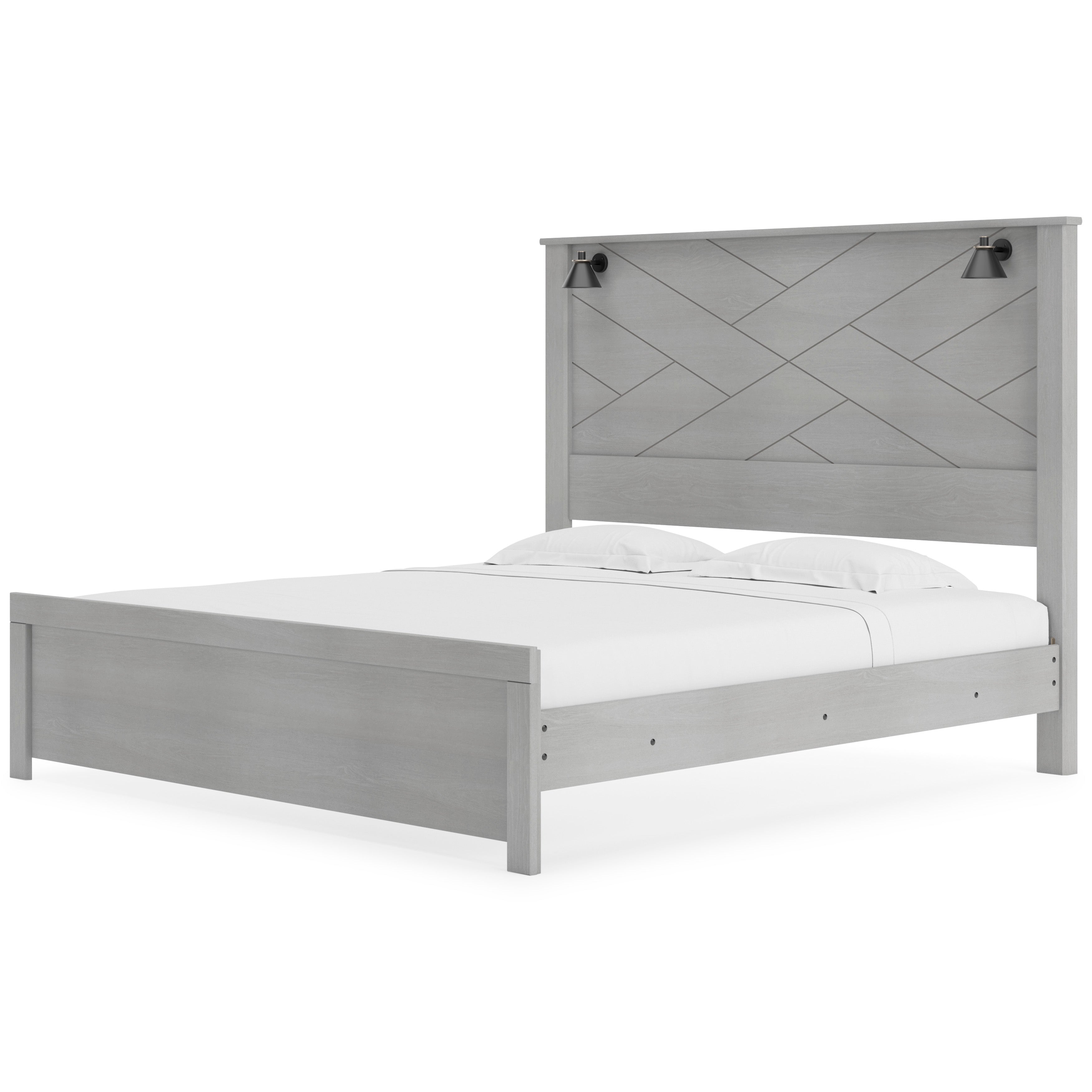 Cottonburg King Panel Bed with Mirrored Dresser