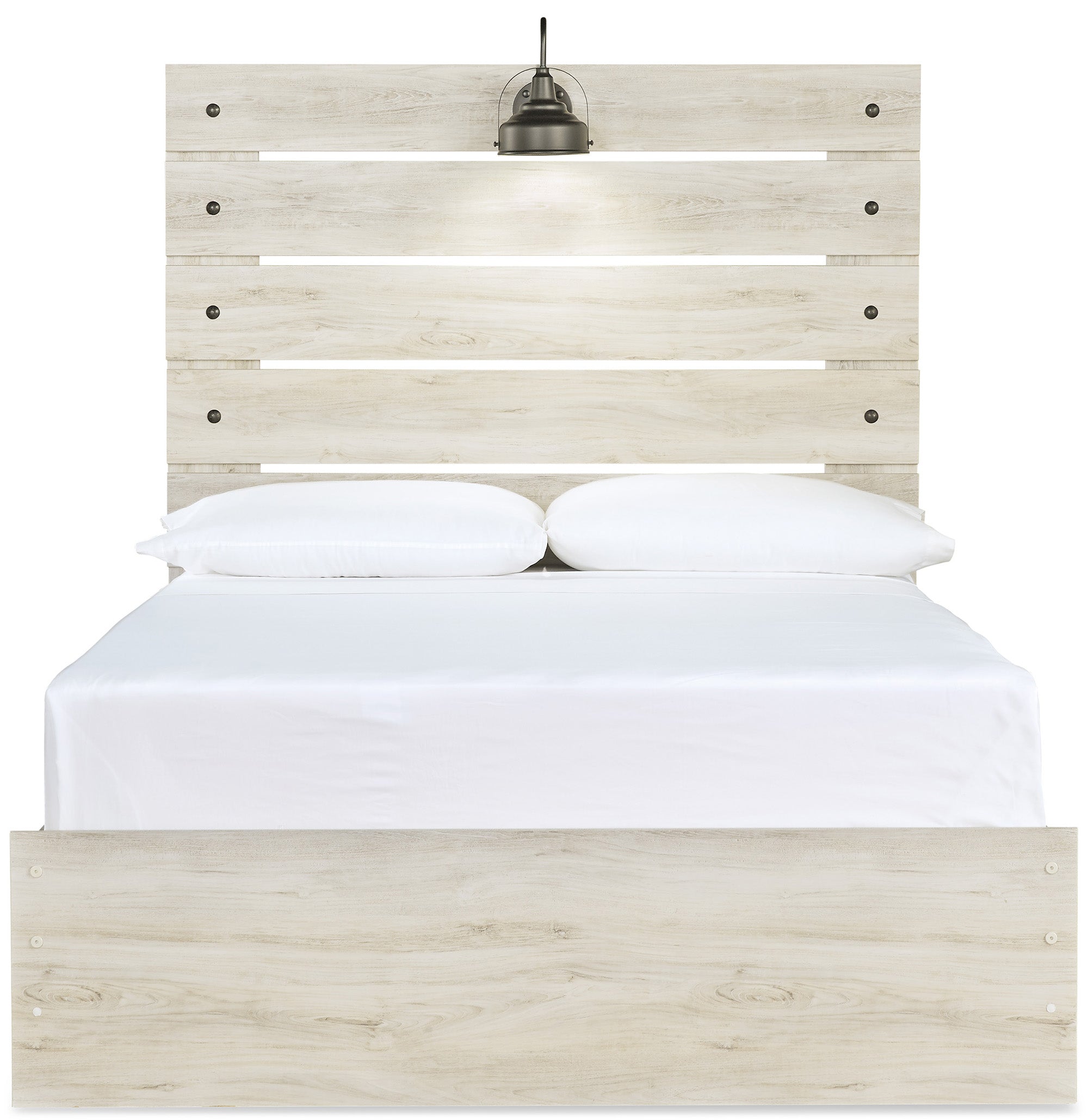 Cambeck Full Panel Bed with Mirrored Dresser