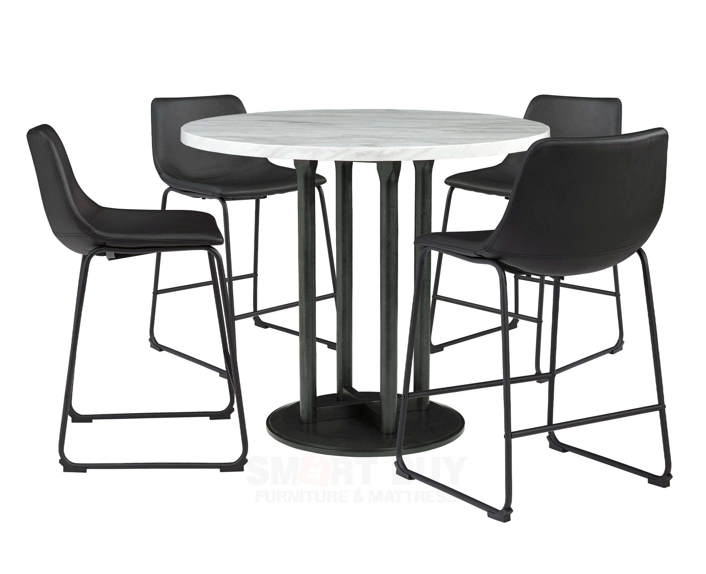 Centiar Counter Height Dining Table and 4 Barstools Set