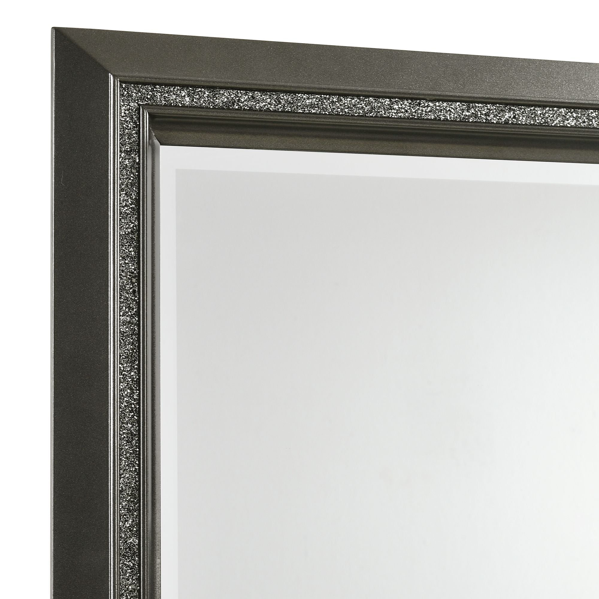 Moonstone Queen Panel Bed with Mirrored Dresser
