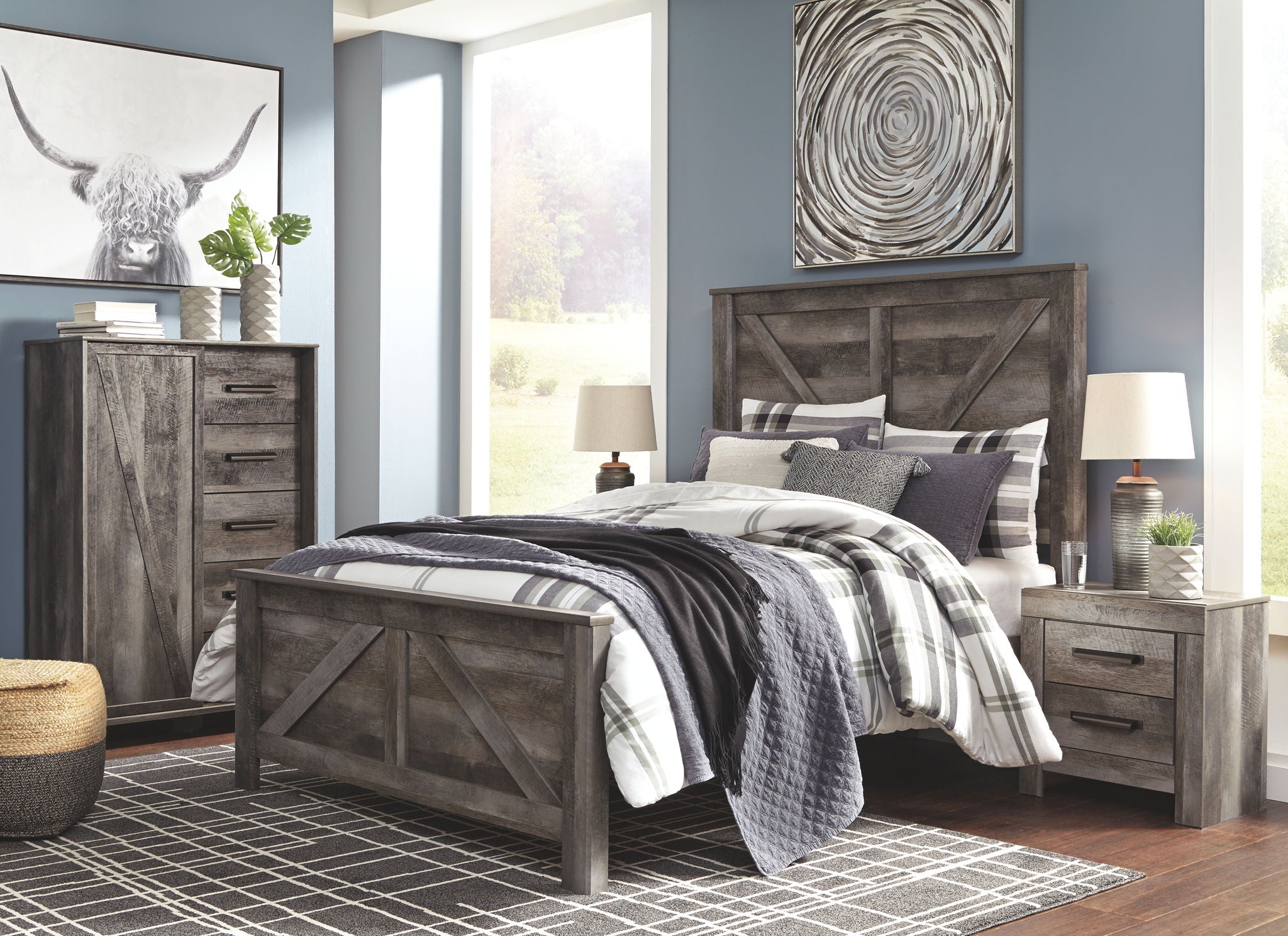 Wynnlow Full Crossbuck Panel Bed