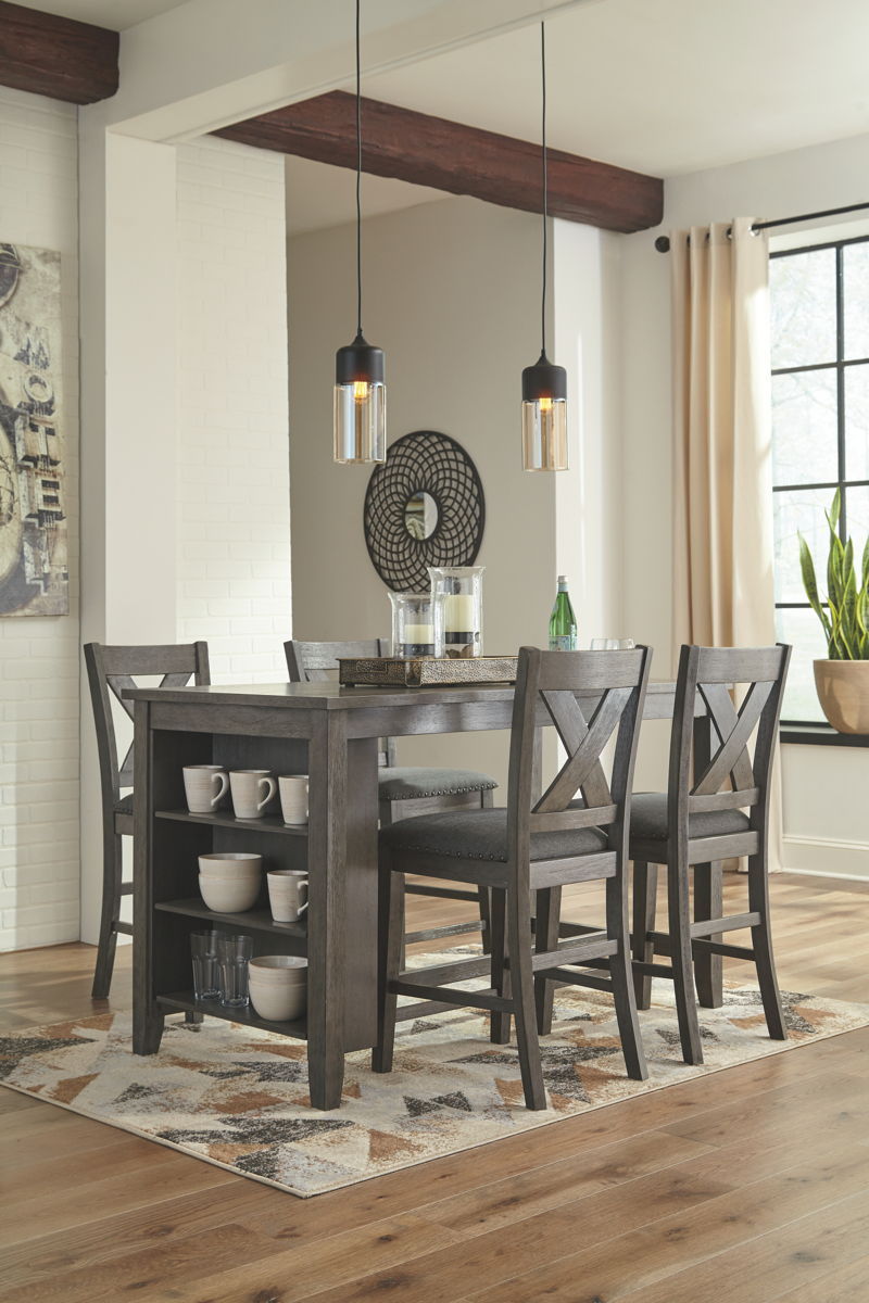 Caitbrook Counter Height Dining Table and 4 Barstools Set