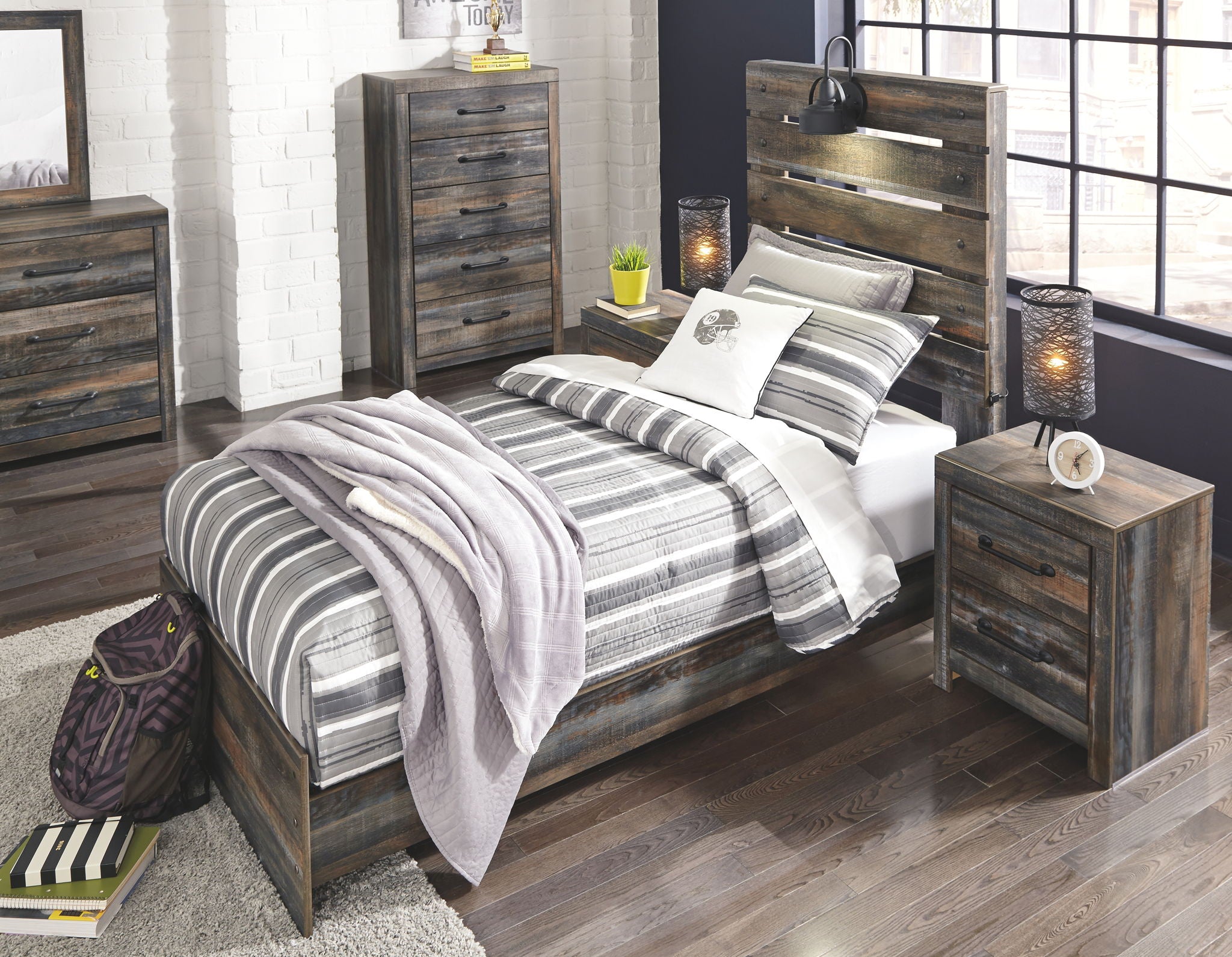 Drystan Twin Panel Bed