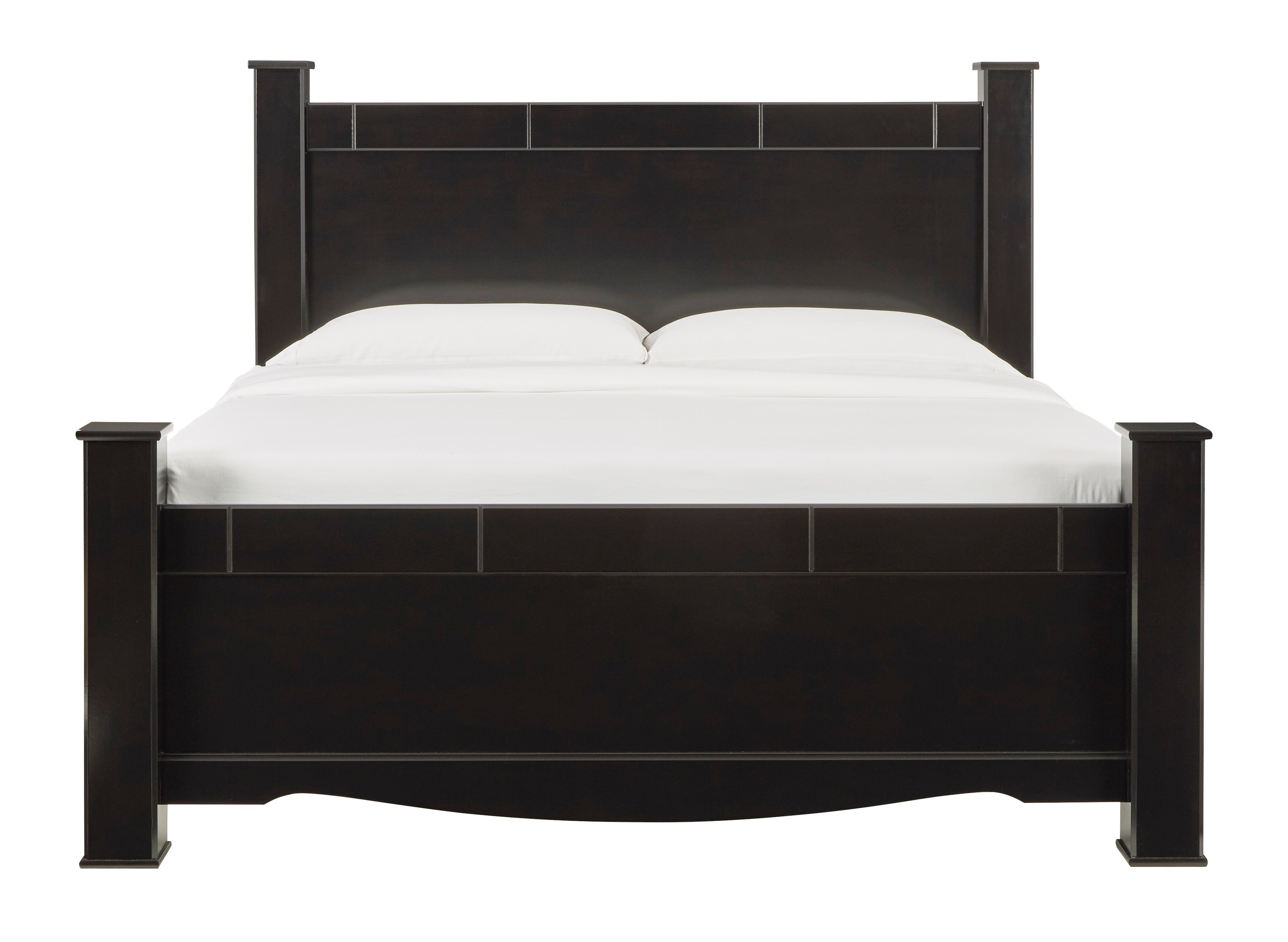Mirlotown King Poster Bed with Mirrored Dresser