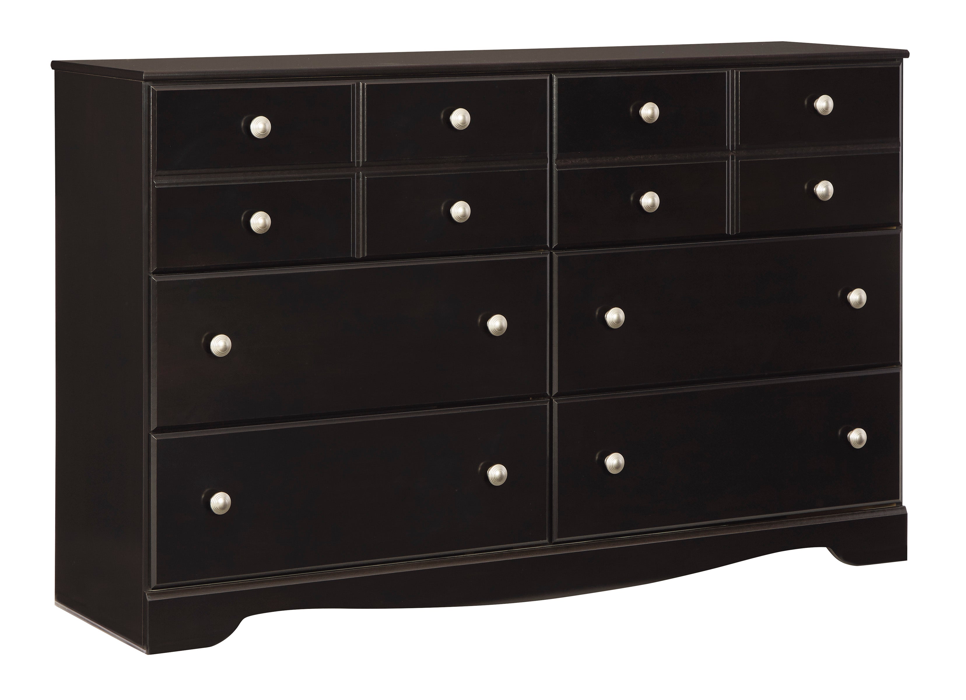 Mirlotown King Poster Bed with Mirrored Dresser