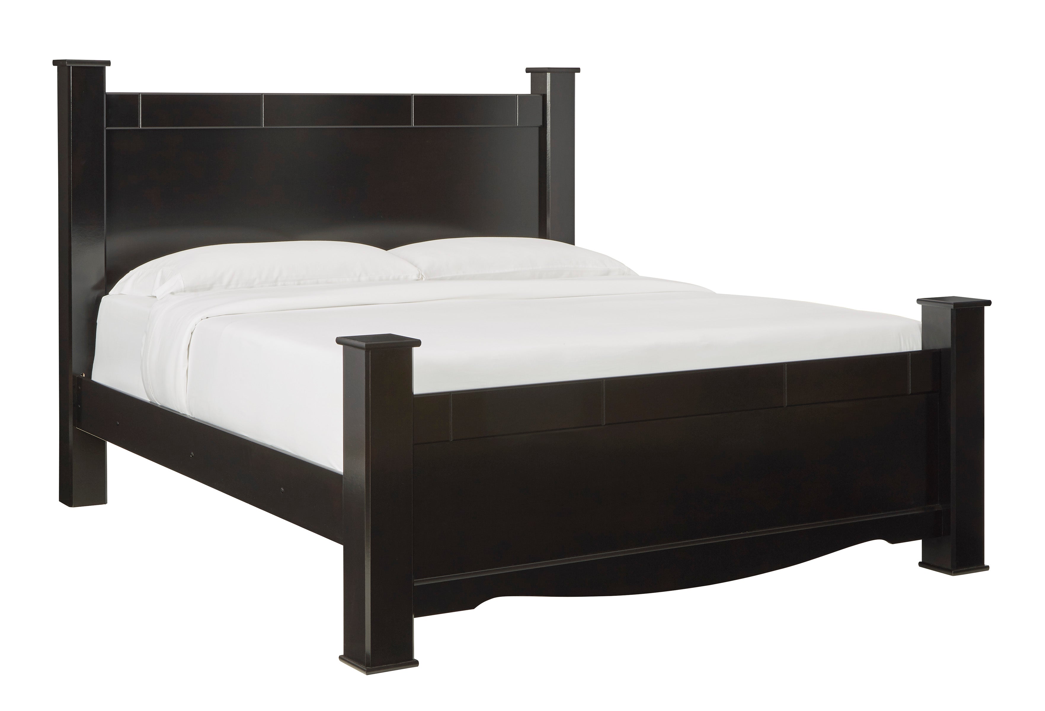 Mirlotown King Poster Bed with Mirrored Dresser