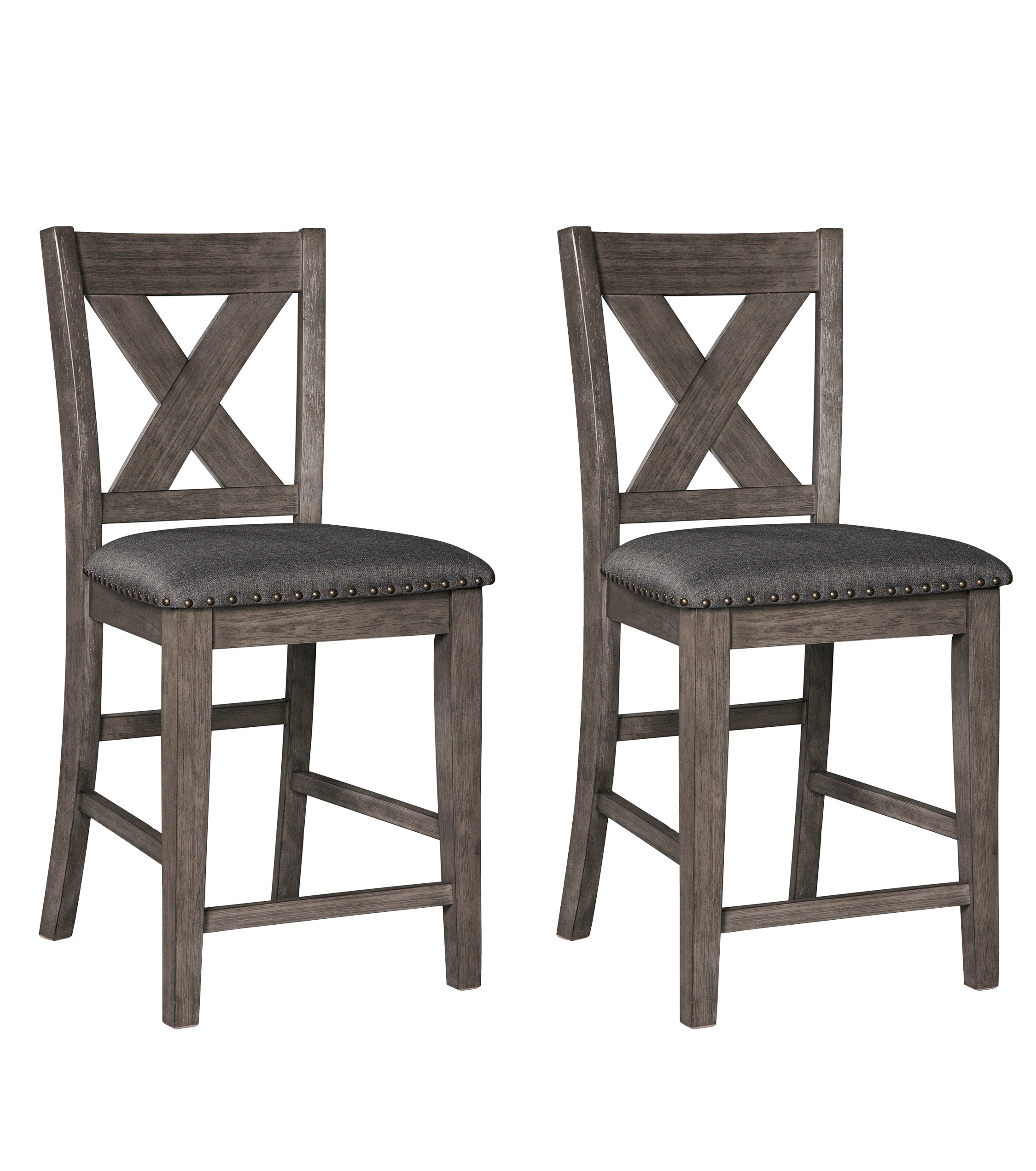 Caitbrook Counter Height Upholstered Bar Stool (Set of 2)