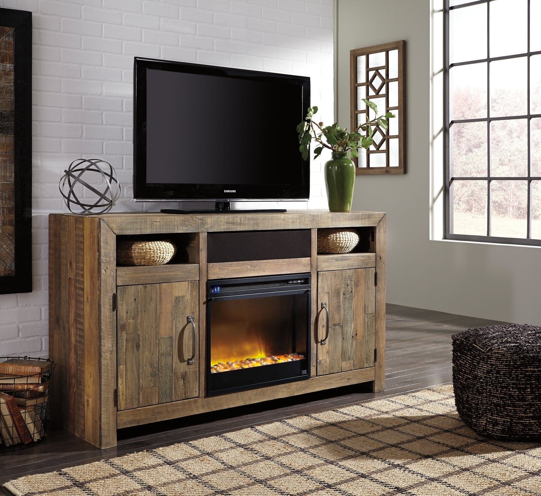 Sommerford LG TV Stand w/Fireplace Option