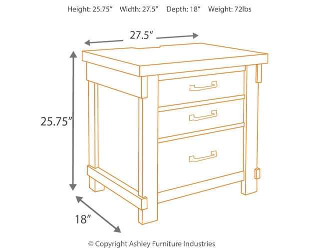 Lakeleigh Three Drawer Night Stand