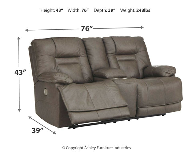 Wurstrow PWR REC Loveseat/CON/ADJ HDRST