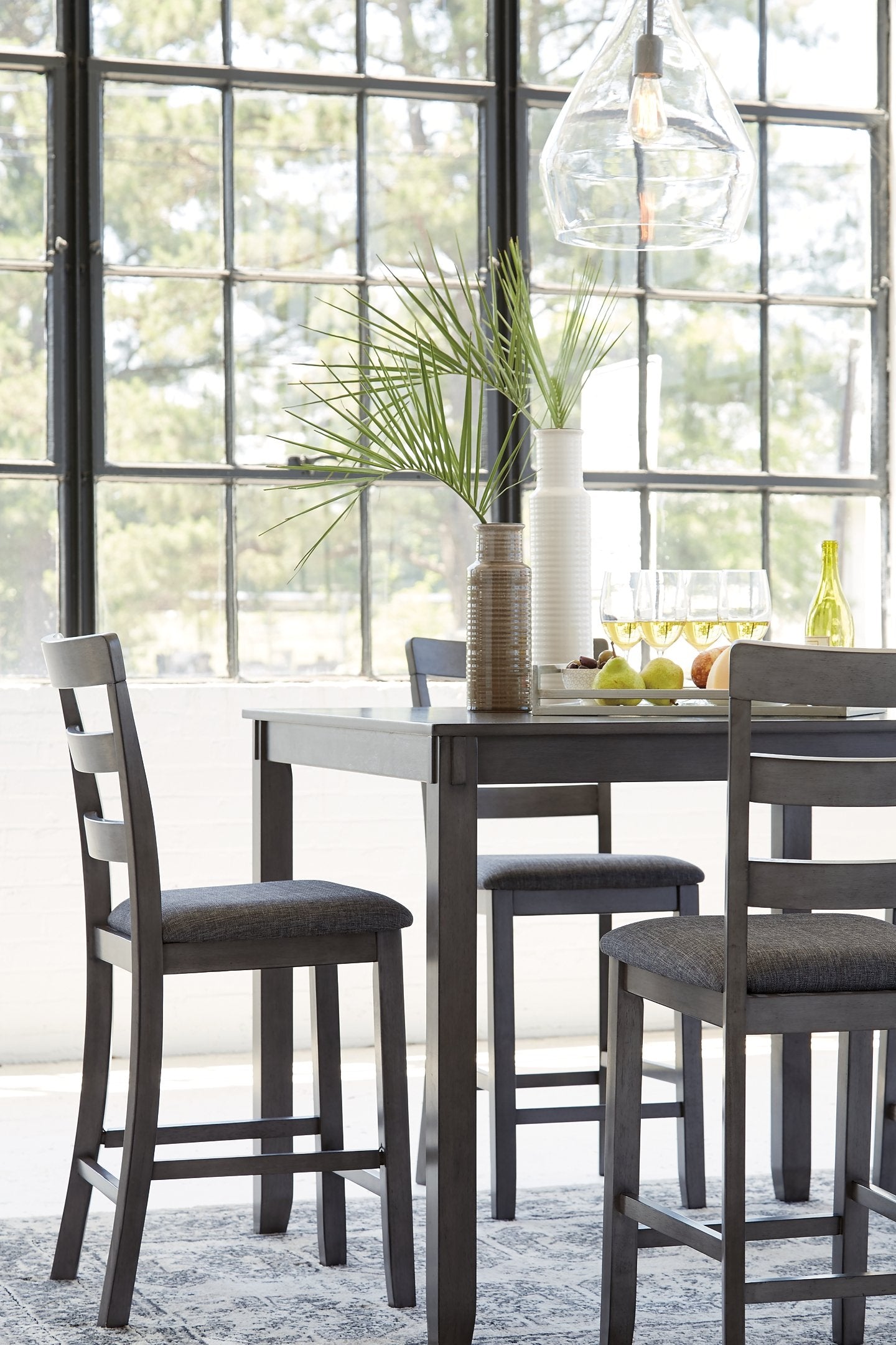 Bridson Counter Height Dining Room Table and Bar Stools (Set of 5)
