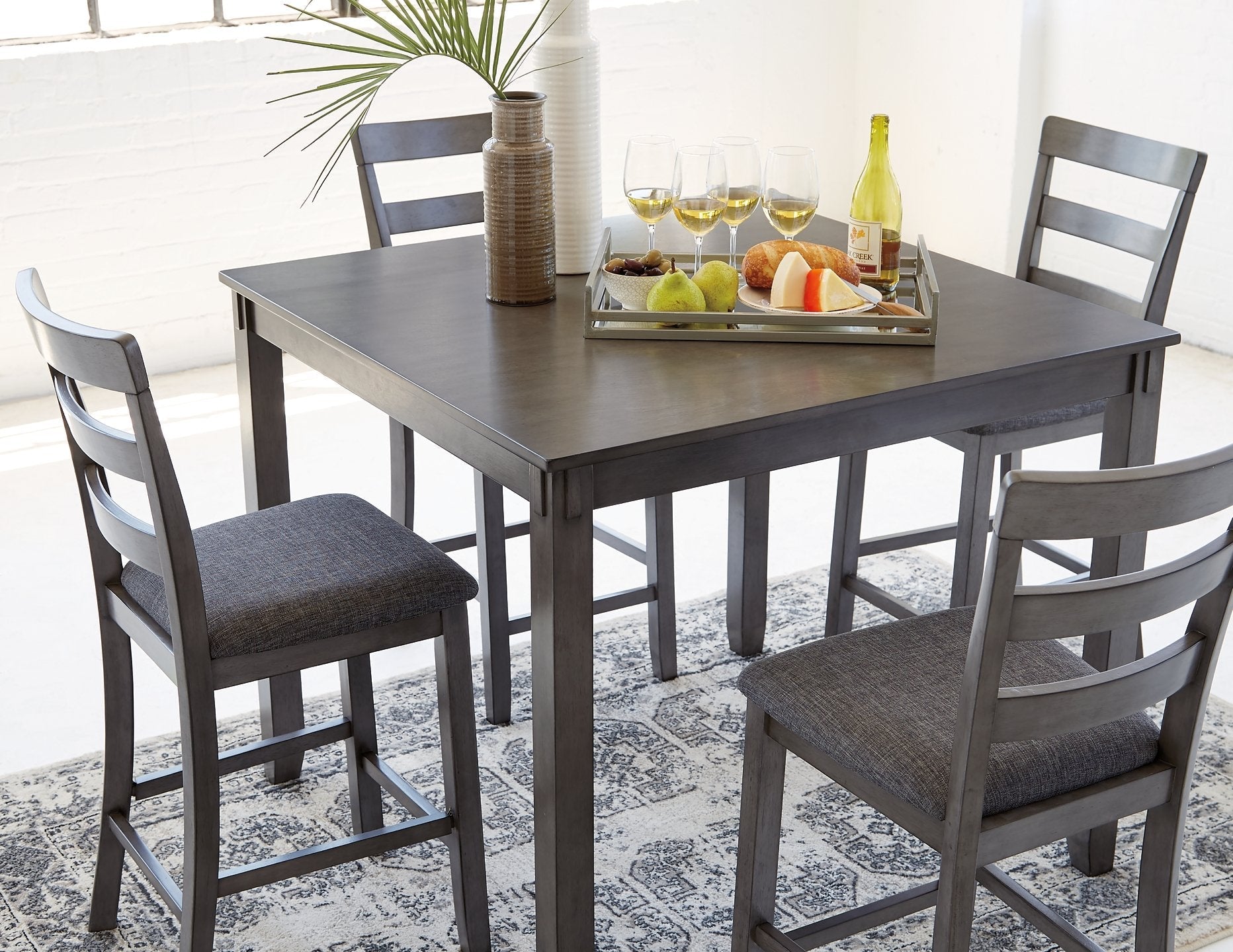 Bridson Counter Height Dining Room Table and Bar Stools (Set of 5)