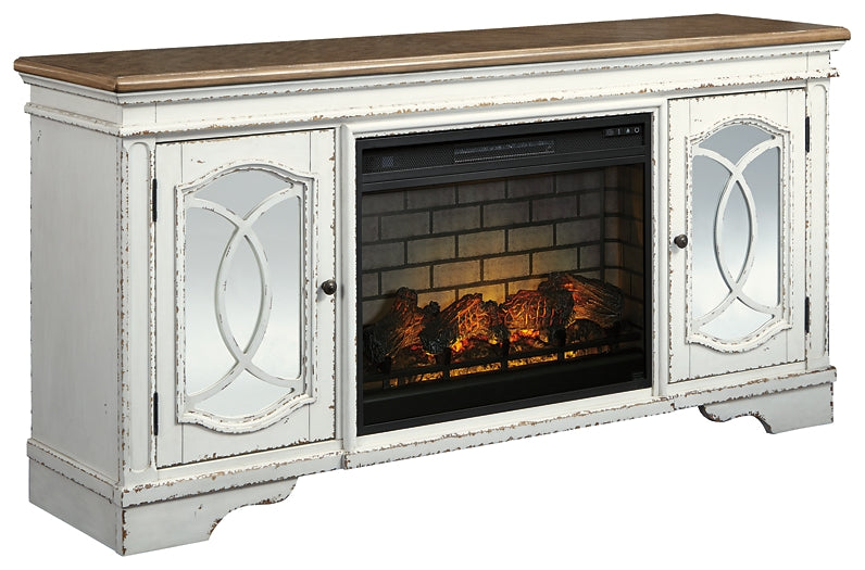 Realyn 74" TV Stand with Electric Fireplace