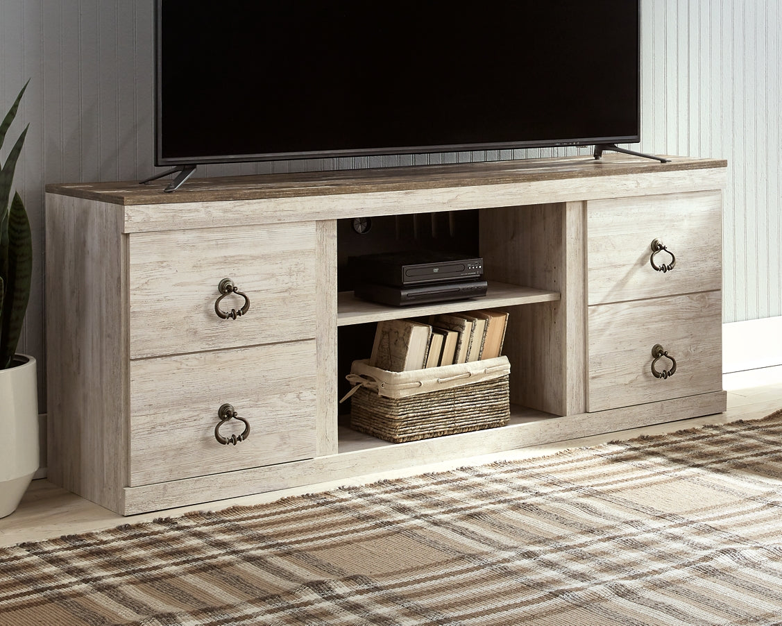 Willowton LG TV Stand w/Fireplace Option