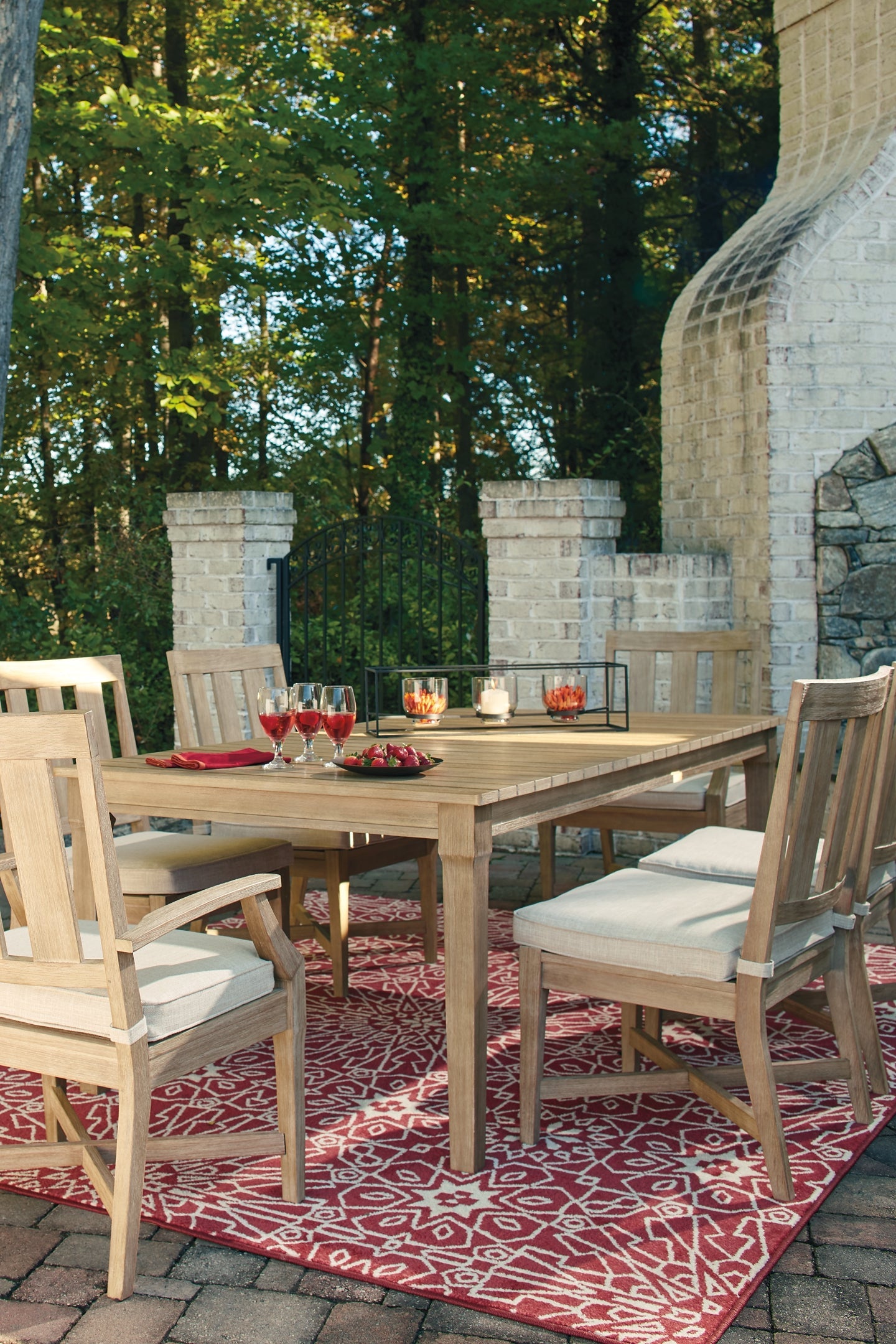 Clare View Outdoor Dining Table and 6 Chairs