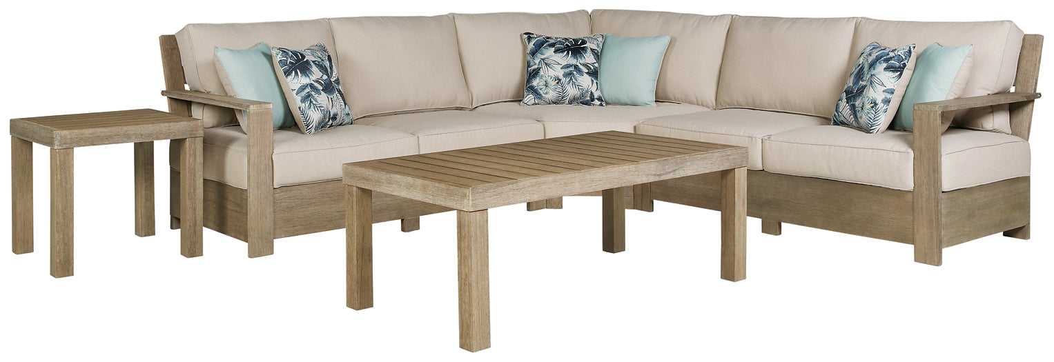 Silo Point 3-Piece Outdoor Sectional with Coffee Table and End Table