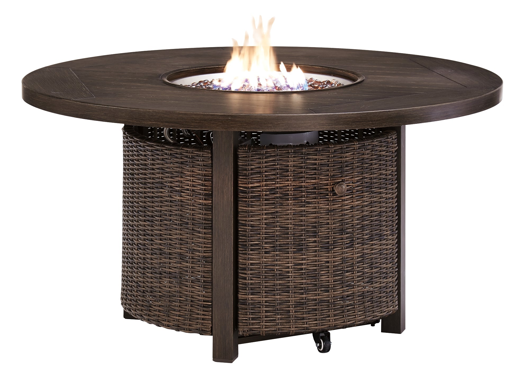 Paradise Trail Outdoor Sofa and 2 Lounge Chairs with Fire Pit Table