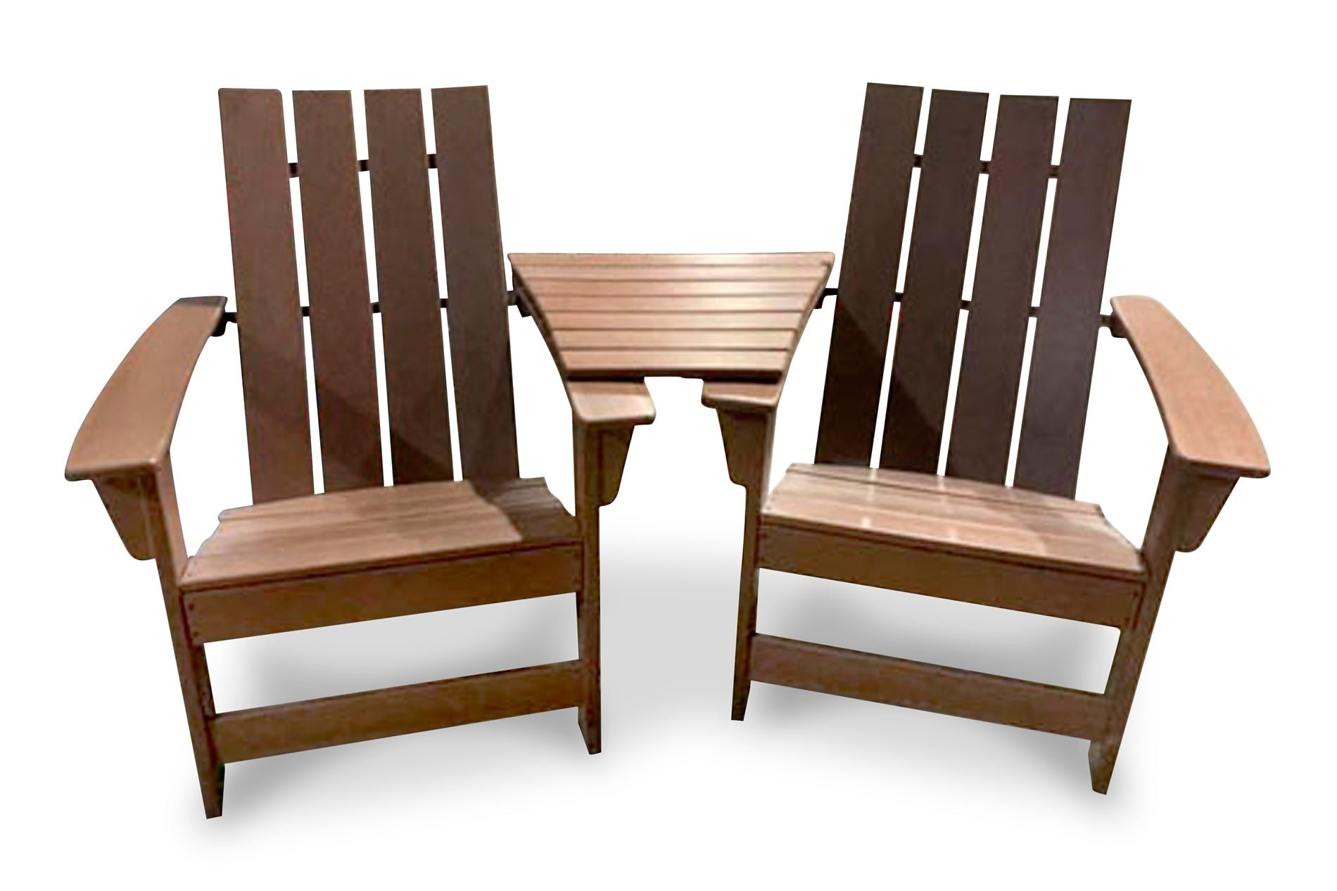 Emmeline Outdoor Adirondack Chair and Ottoman with Side Table