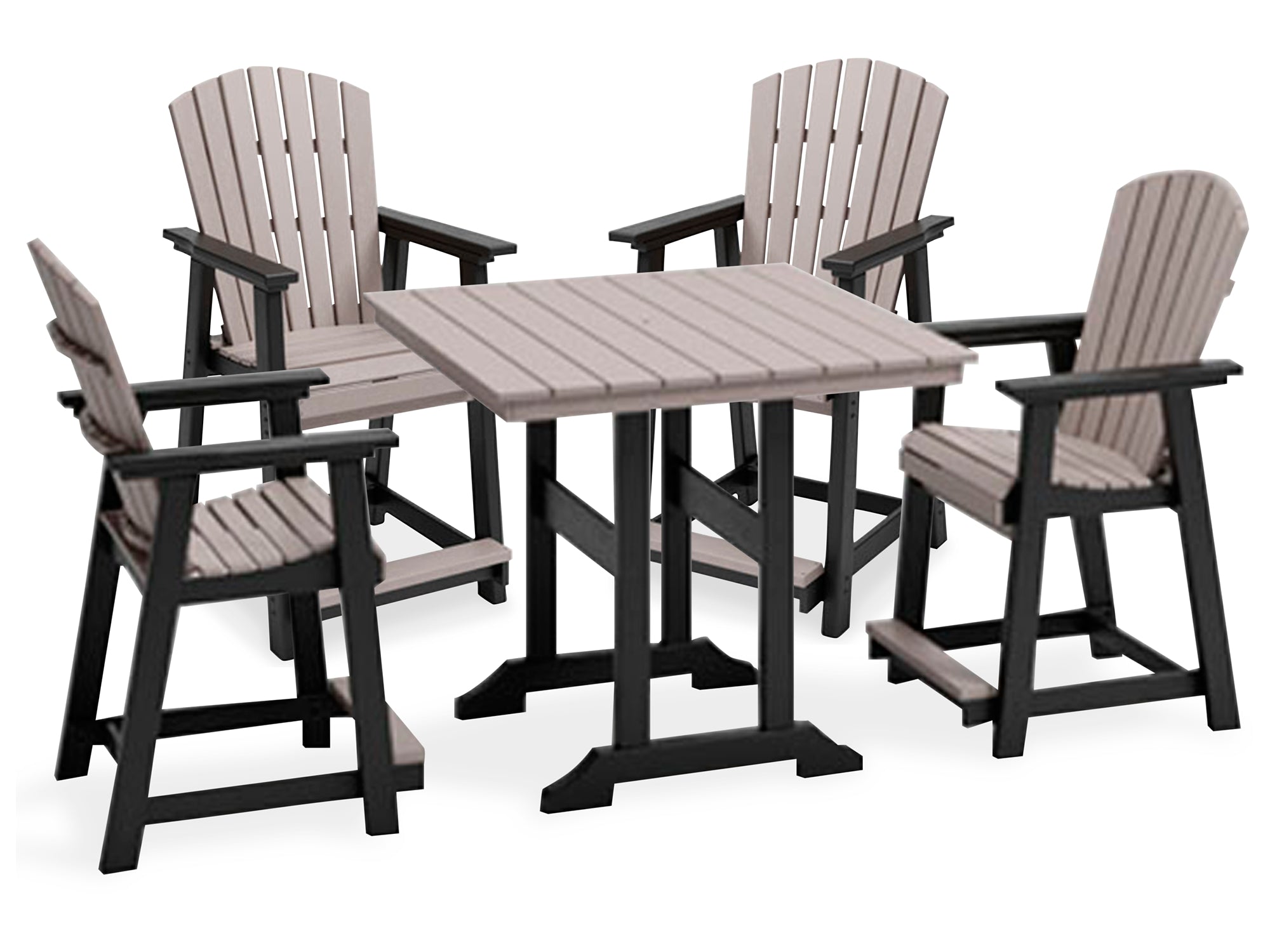 Fairen Trail Outdoor Counter Height Dining Table and 4 Barstools