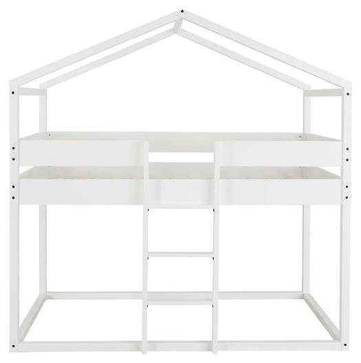 Flannibrook Twin over Twin House Loft Bed
