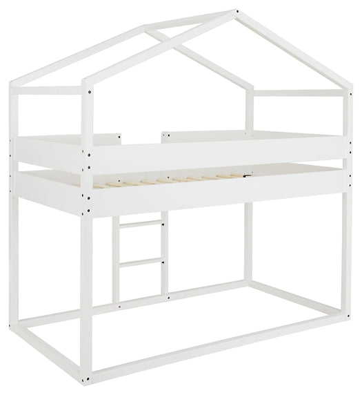 Flannibrook Twin over Twin House Loft Bed