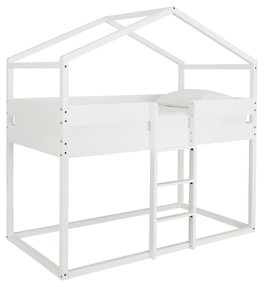 Flannibrook Twin over Twin House Loft Bed