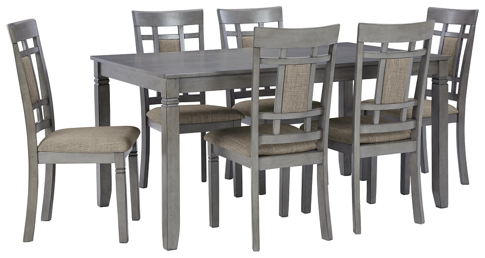 Jayemyer Dining Table and Chairs (Set of 7)