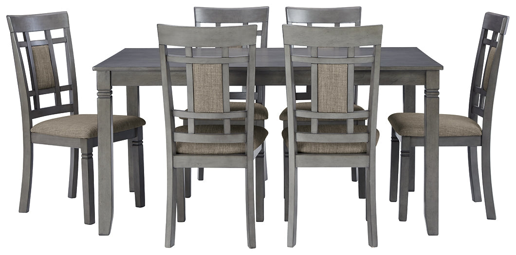 Jayemyer Dining Table and Chairs (Set of 7)