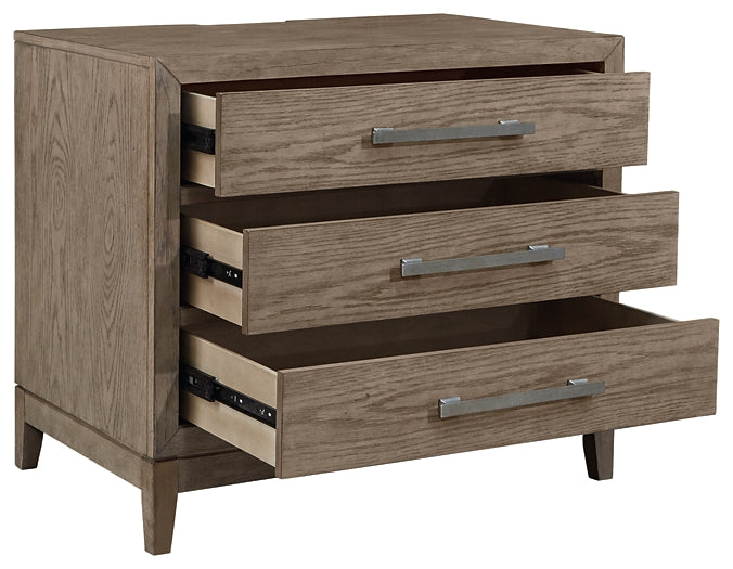 Chrestner Three Drawer Night Stand