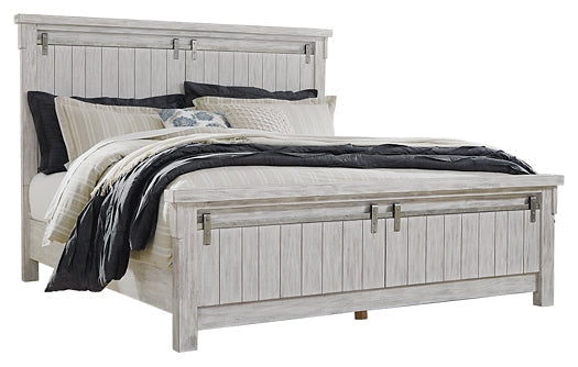 Brashland King Panel Bed with Mirrored Dresser