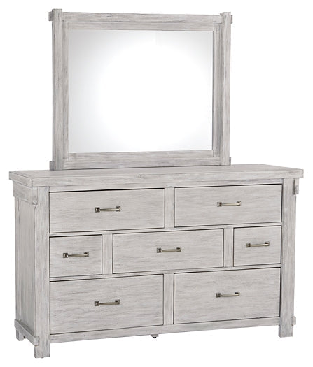 Brashland King Panel Bed with Mirrored Dresser