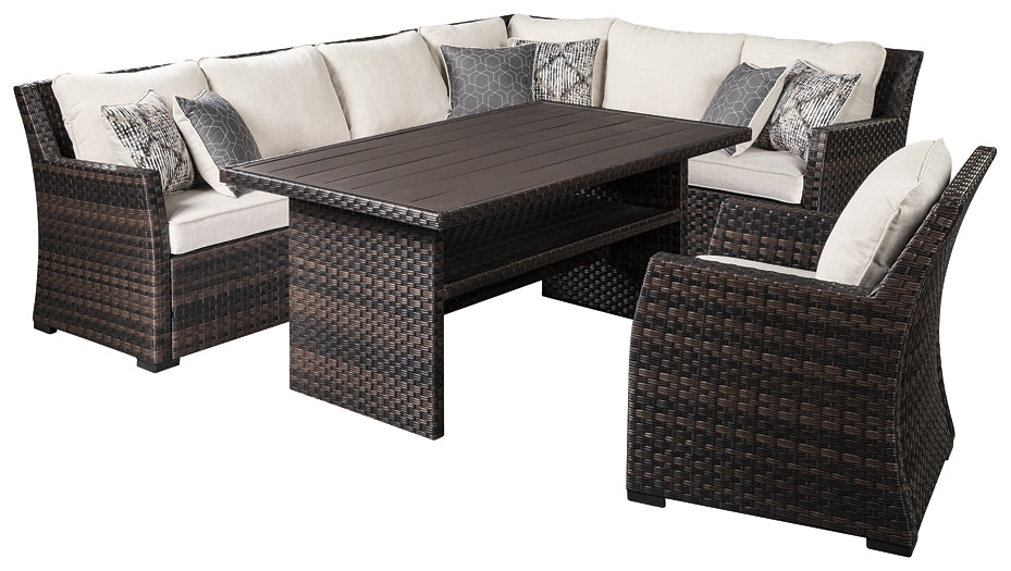 Easy Isle 3-Piece Outdoor Sectional with Chair and Coffee Table