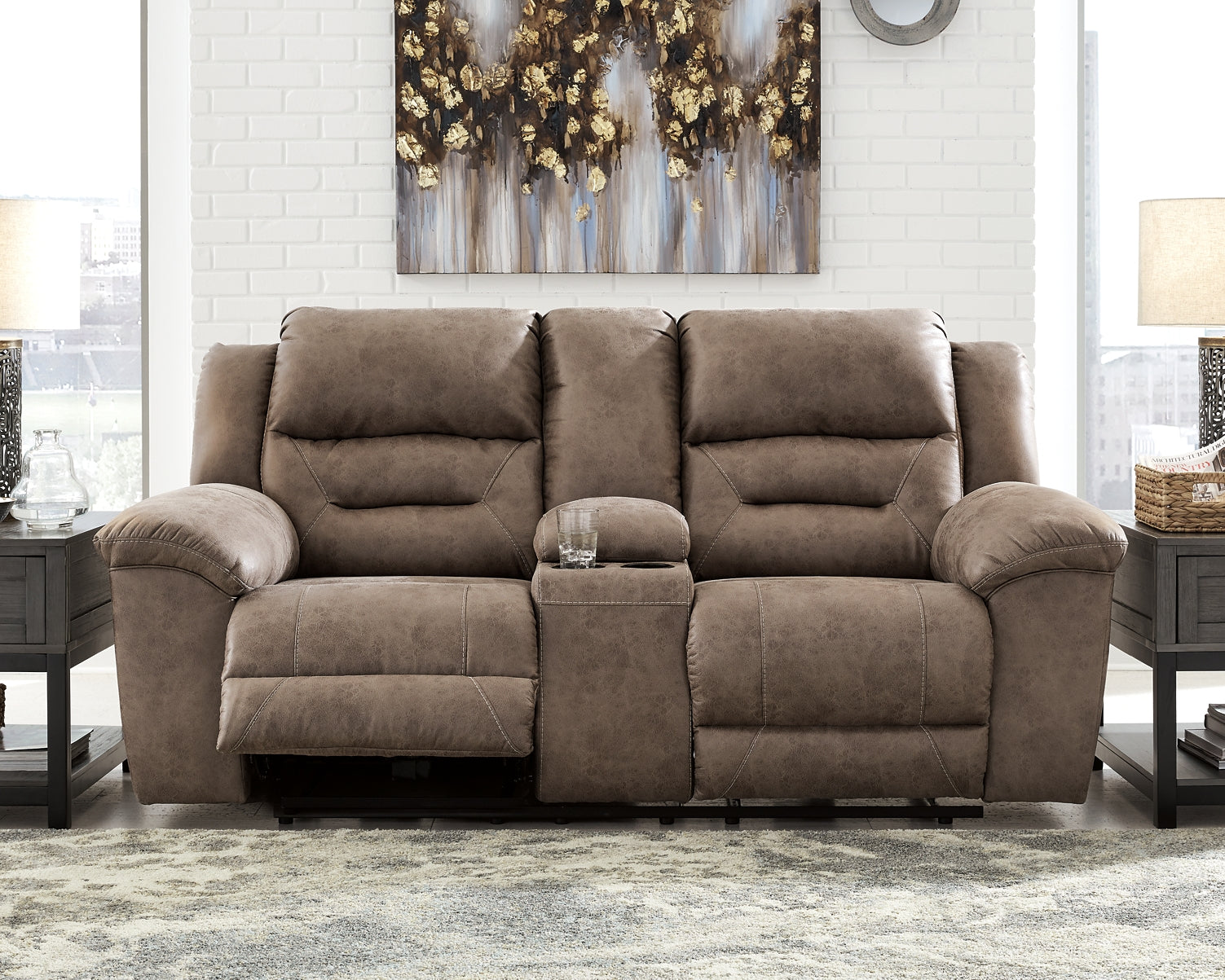 Stoneland DBL REC PWR Loveseat w/Console