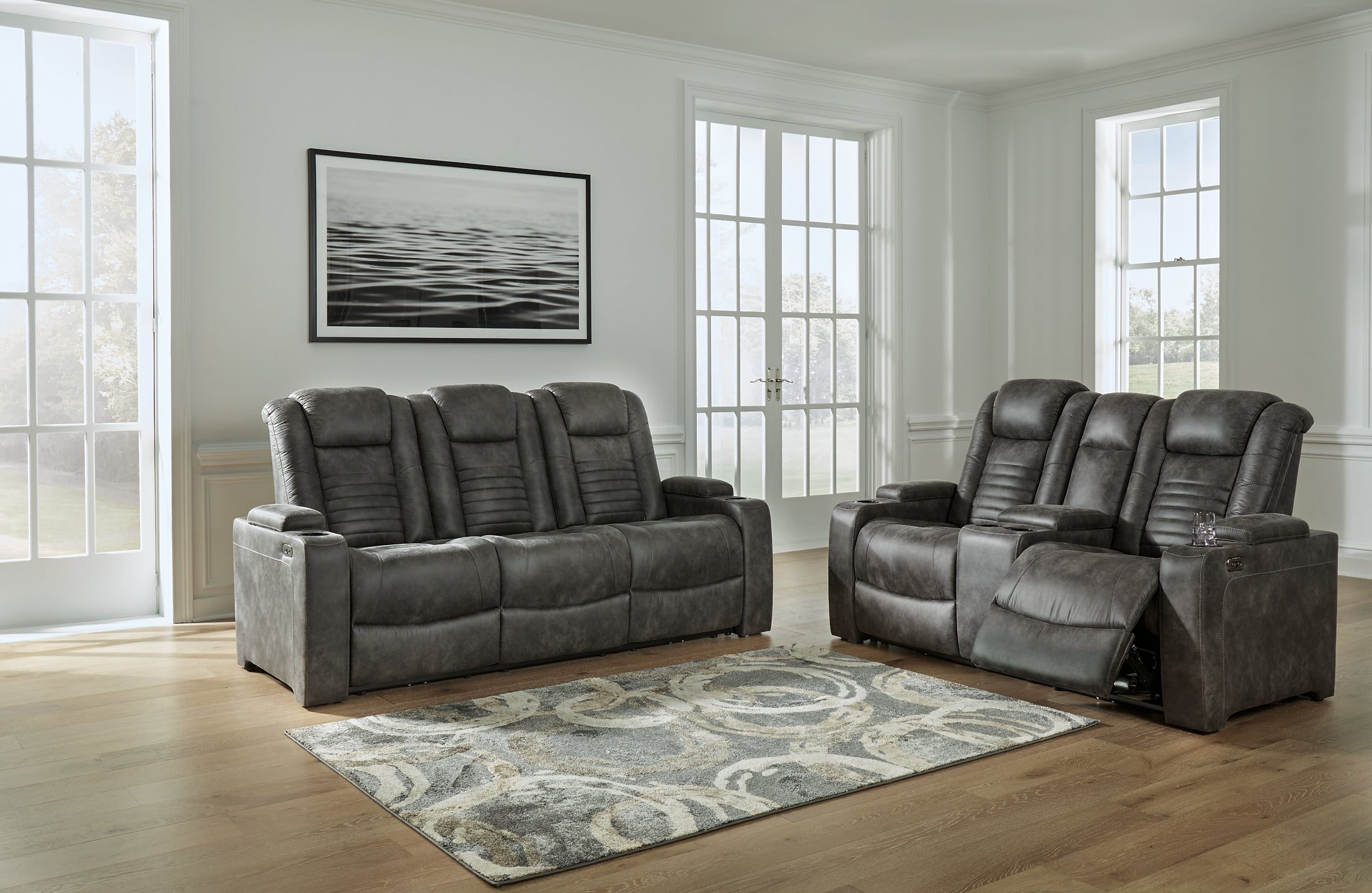 Soundcheck Power Reclining Sofa and Loveseat