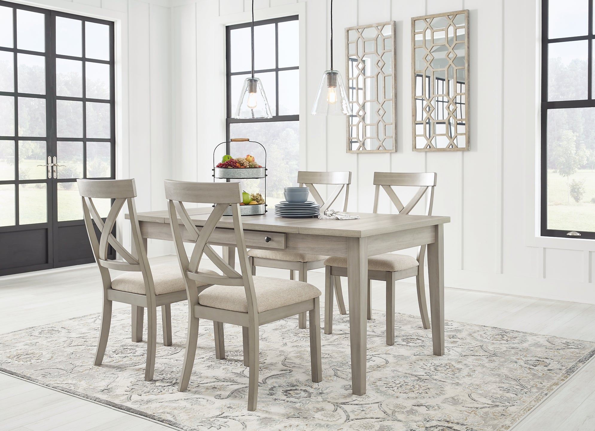 Parellen Dining Storage Table and 4 Chairs