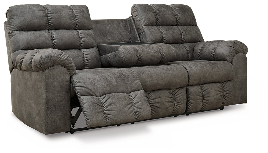 Derwin Reclining Sofa w/ Drop Down Table