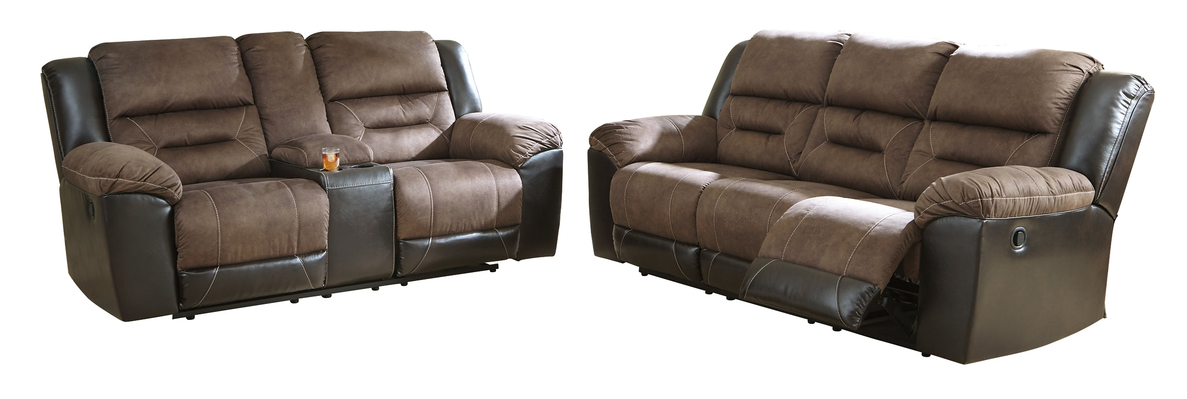 Earhart Manual Reclining Sofa and Loveseat