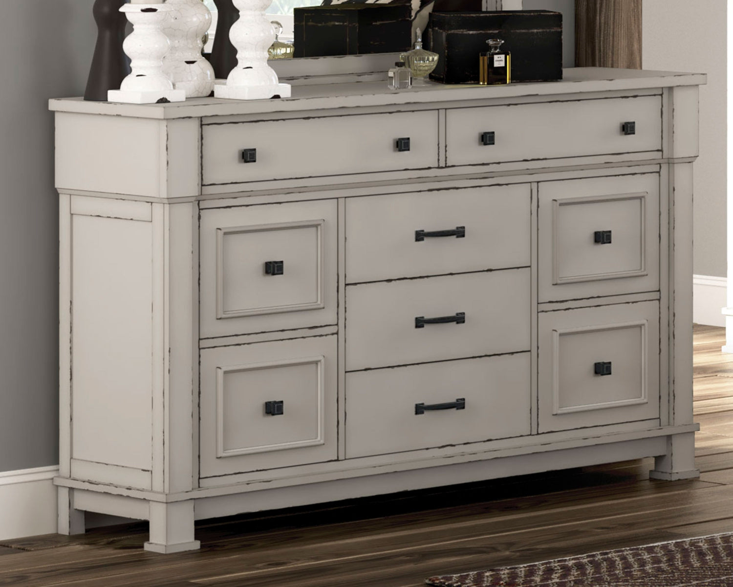 Jennily California King Panel Bed with Dresser