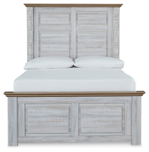 Haven Bay Full Panel Bed with Mirrored Dresser