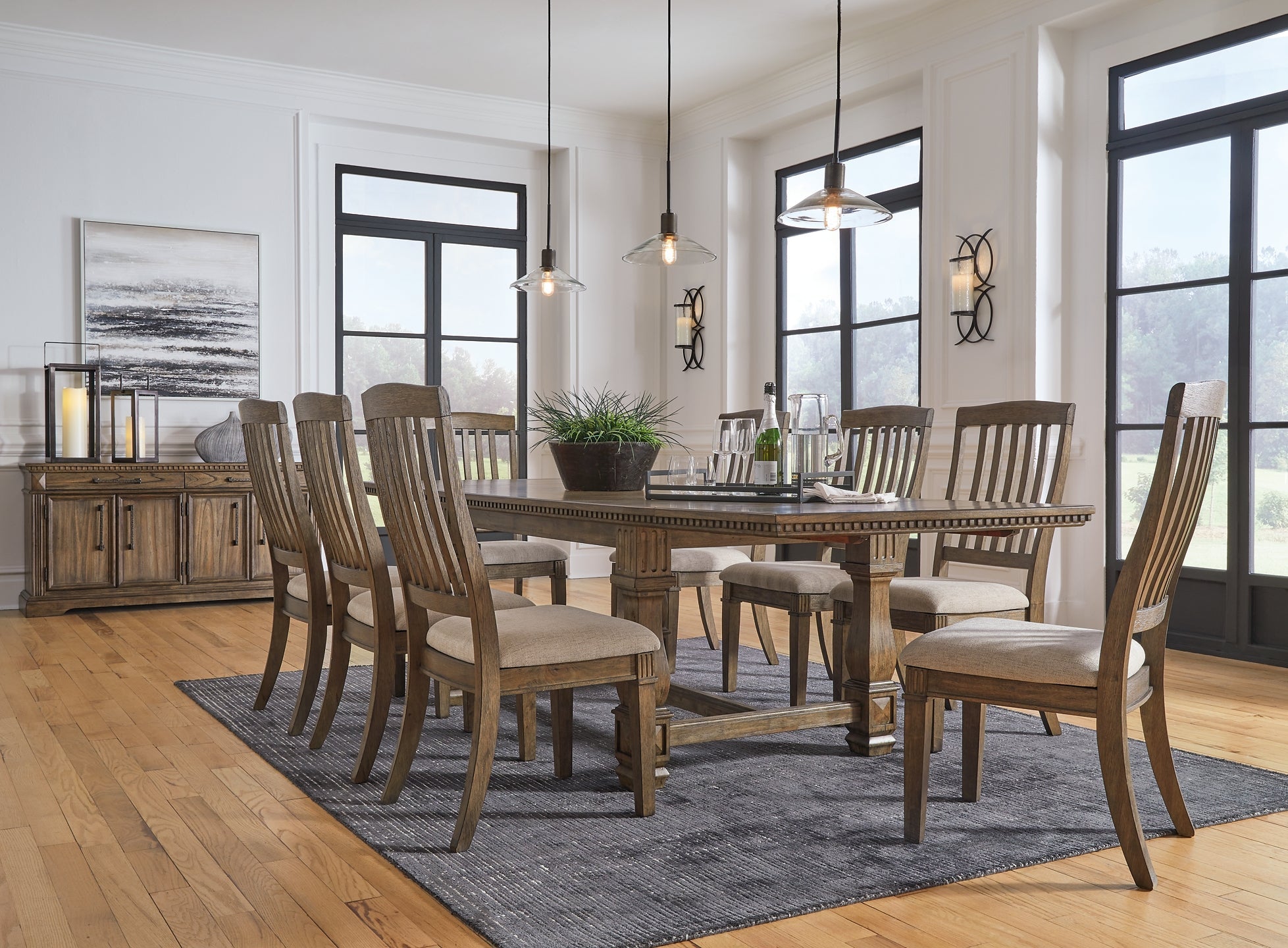 Markenburg Dining Table and 8 Chairs with Storage