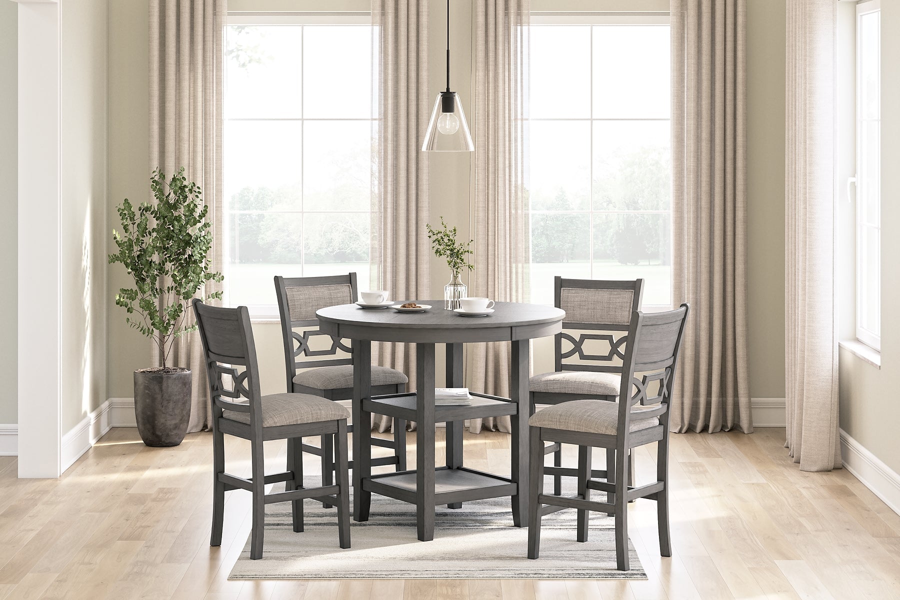 Wrenning Counter Height Dining Table and 4 Barstools (Set of 5)