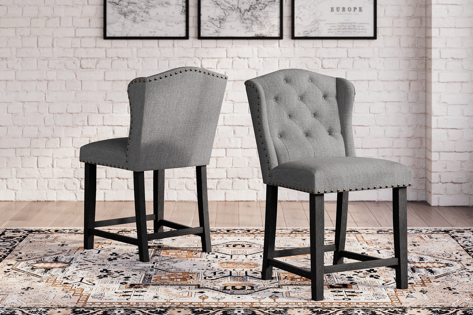 Jeanette Counter Height Bar Stool (Set of 2)